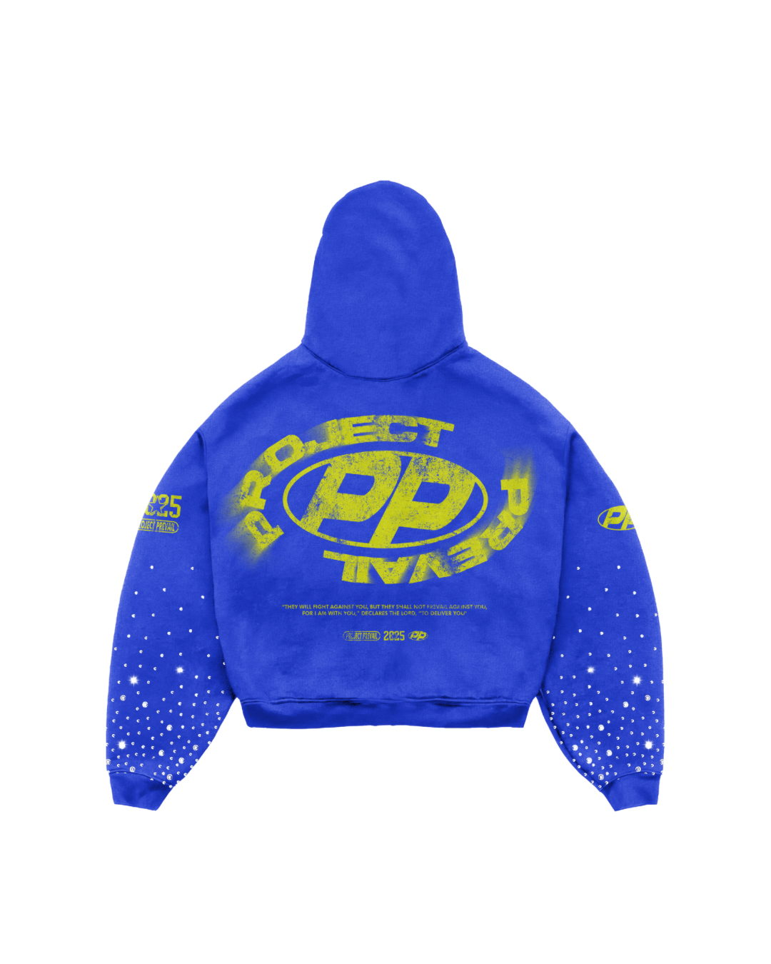 RHINESTONE HOODIE BLUE